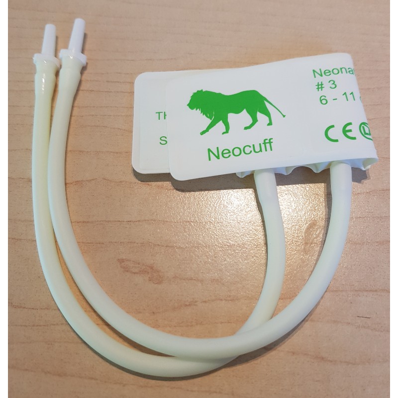 CF1303D.jpg Brazalete Toma Presión Desechable Neonatal N° 3 dos vías, Set 10 Unid. - Imagen 1